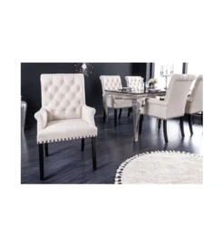 Krzesło MONTESANO beżowe*Invicta Interior