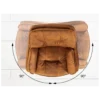 Krzesło Mr Lounger obrotowe 180 stopni jasnobrązowe*Invicta Interior New