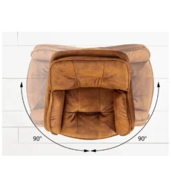 Krzesło Mr Lounger obrotowe 180 stopni jasnobrązowe*Invicta Interior New