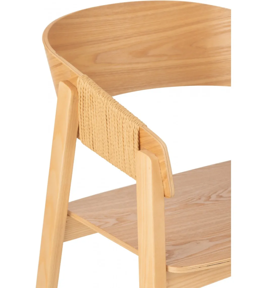 Krzesło NAGA 76,8 cm drewno jesion naturalne*J-Line