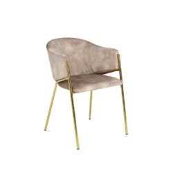 Krzesło NOBLESSE welwet beige złote nogi*Invicta Interior Best