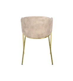 Krzesło NOBLESSE welwet beige złote nogi*Invicta Interior Best