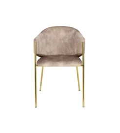 Krzesło NOBLESSE welwet beige złote nogi*Invicta Interior Best