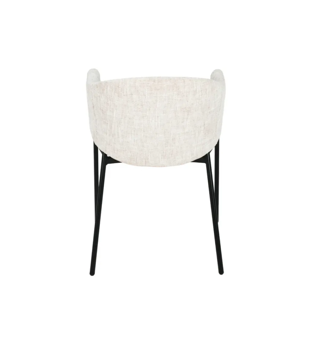 Krzesło NOBLESSE welwet beige czarne nogi*Invicta Interior - przedsprzedaż Clearance