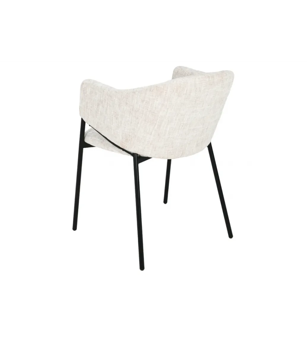 Krzesło NOBLESSE welwet beige czarne nogi*Invicta Interior - przedsprzedaż Clearance