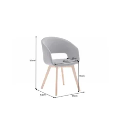Krzesło Nordic Star szare*Invicta Interior Discount