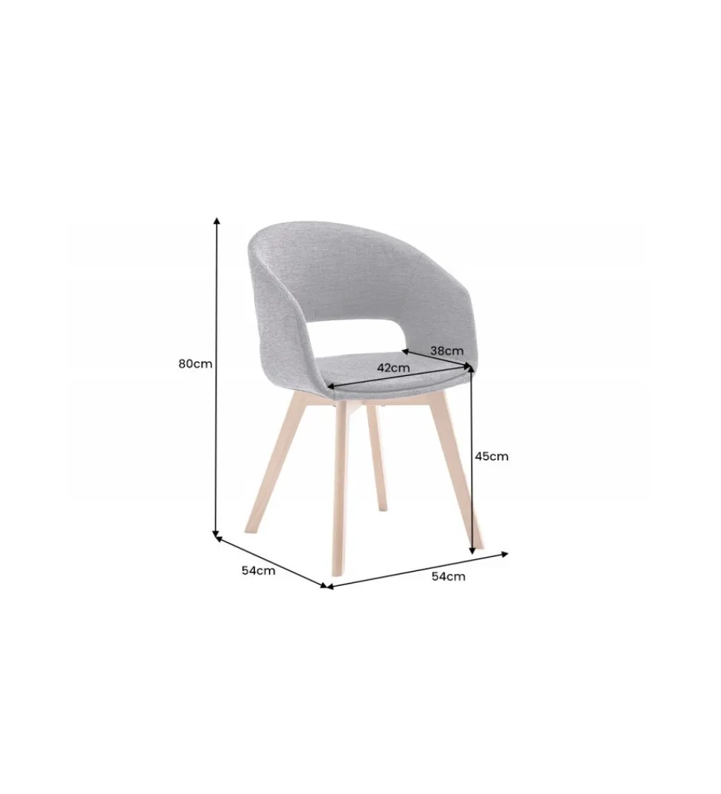 Krzesło Nordic Star szare*Invicta Interior Discount
