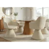 Krzesło obrotowe AMBIENTO chenille beżowy 180 stopni*Invicta Interior Sale