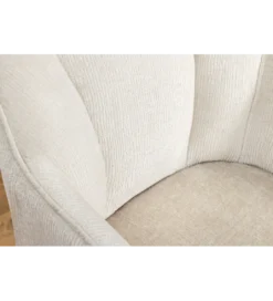 Krzesło obrotowe AVIGNON chenille beige czarne nogi*Invicta Interior Online