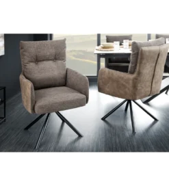 Krzesło obrotowe BIG GEORGE taupe*Invicta Interior Online