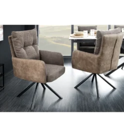 Krzesło obrotowe BIG GEORGE taupe*Invicta Interior Online