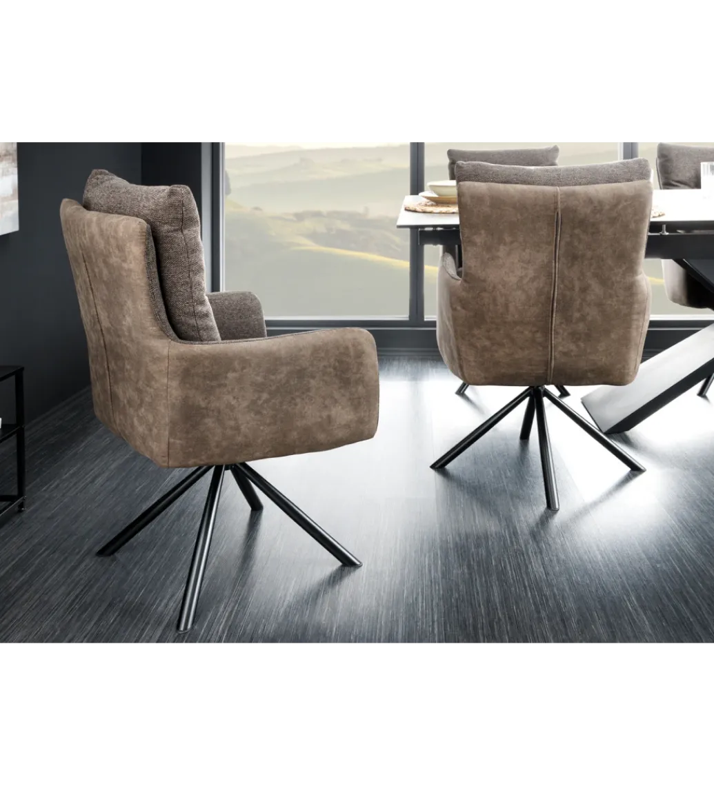 Krzesło obrotowe BIG GEORGE taupe*Invicta Interior Online
