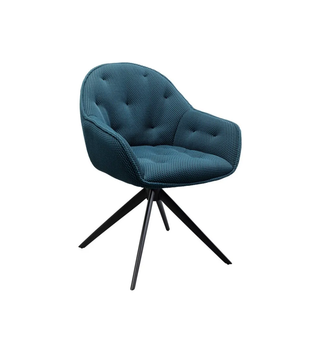Krzesło obrotowe CARLITO MESH 82 cm niebieski*KARE Discount