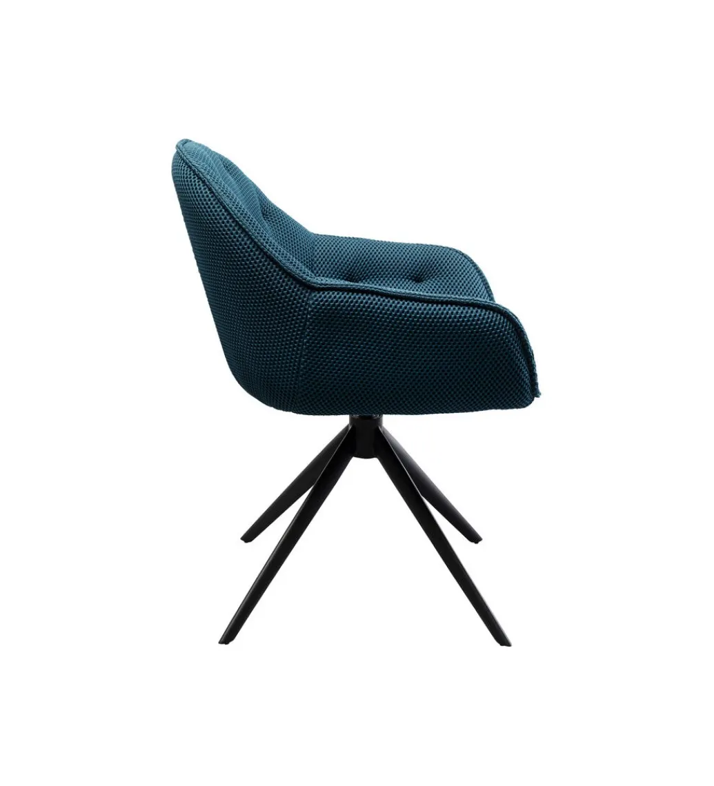 Krzesło obrotowe CARLITO MESH 82 cm niebieski*KARE Discount