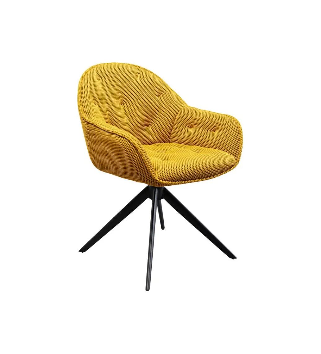 Krzesło obrotowe CARLITO MESH 82 cm żółty*KARE New