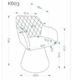 Krzesło obrotowe K603 85 cm beżowe*Halmar Hot