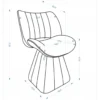 Krzesło obrotowe K613 87 cm oliwkowe*Halmar Outlet