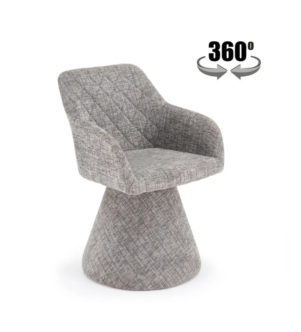 Krzesło obrotowe K603 85 cm popielate*Halmar New