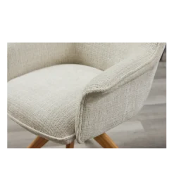 Krzesło obrotowe LE GRAND chenille beige*Invicta Interior Sale