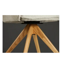 Krzesło obrotowe LE GRAND chenille beige*Invicta Interior Sale