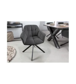 Krzesło obrotowe Luisa antracytowe*Invicta Interior Discount