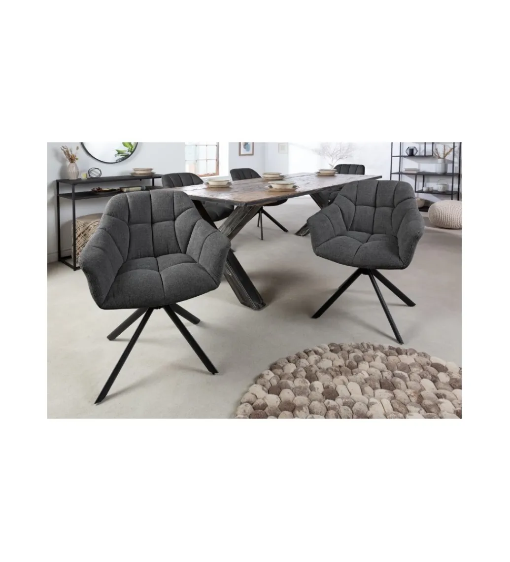 Krzesło obrotowe Luisa antracytowe*Invicta Interior Discount
