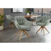 Krzesło obrotowe PAPILLON 83 cm 180 stopni zielone*Invicta Interior Sale