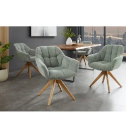 Krzesło obrotowe PAPILLON 83 cm 180 stopni zielone*Invicta Interior Sale
