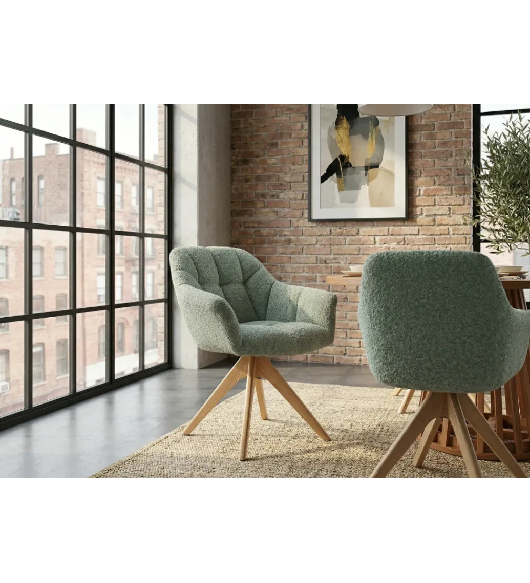 Krzesło obrotowe PAPILLON 83 cm 180 stopni zielone*Invicta Interior Sale
