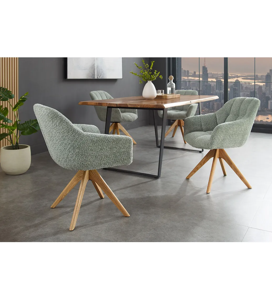 Krzesło obrotowe PAPILLON 83 cm 180 stopni zielone*Invicta Interior Sale