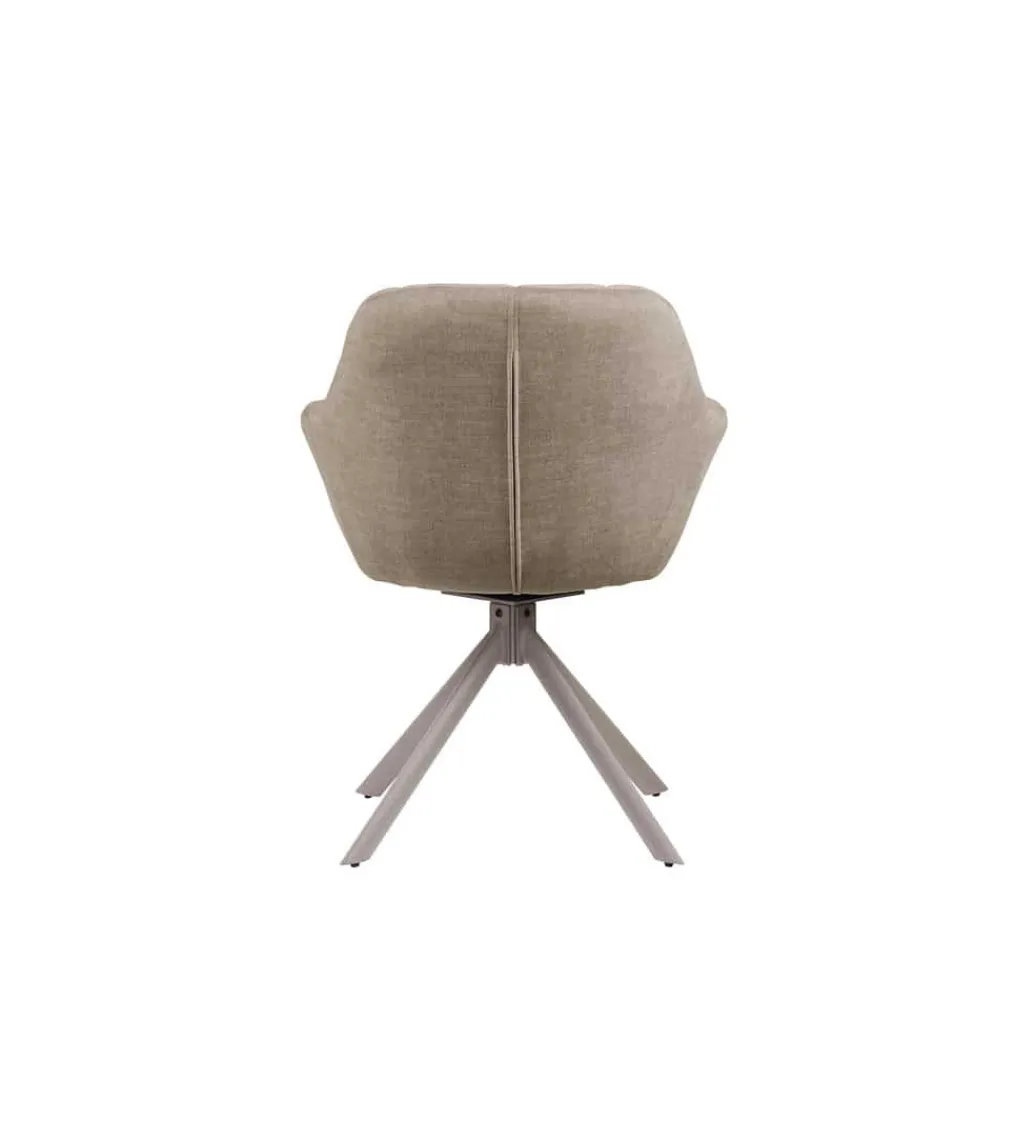 Krzesło obrotowe PAPILLON 83 cm 180 stopni beżowe szare*Invicta Interior Sale