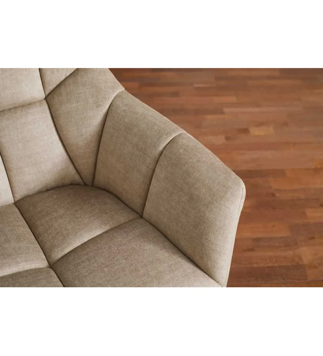 Krzesło obrotowe PAPILLON 83 cm 180 stopni beżowe szare*Invicta Interior Sale