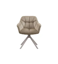 Krzesło obrotowe PAPILLON 83 cm 180 stopni beżowe szare*Invicta Interior Sale