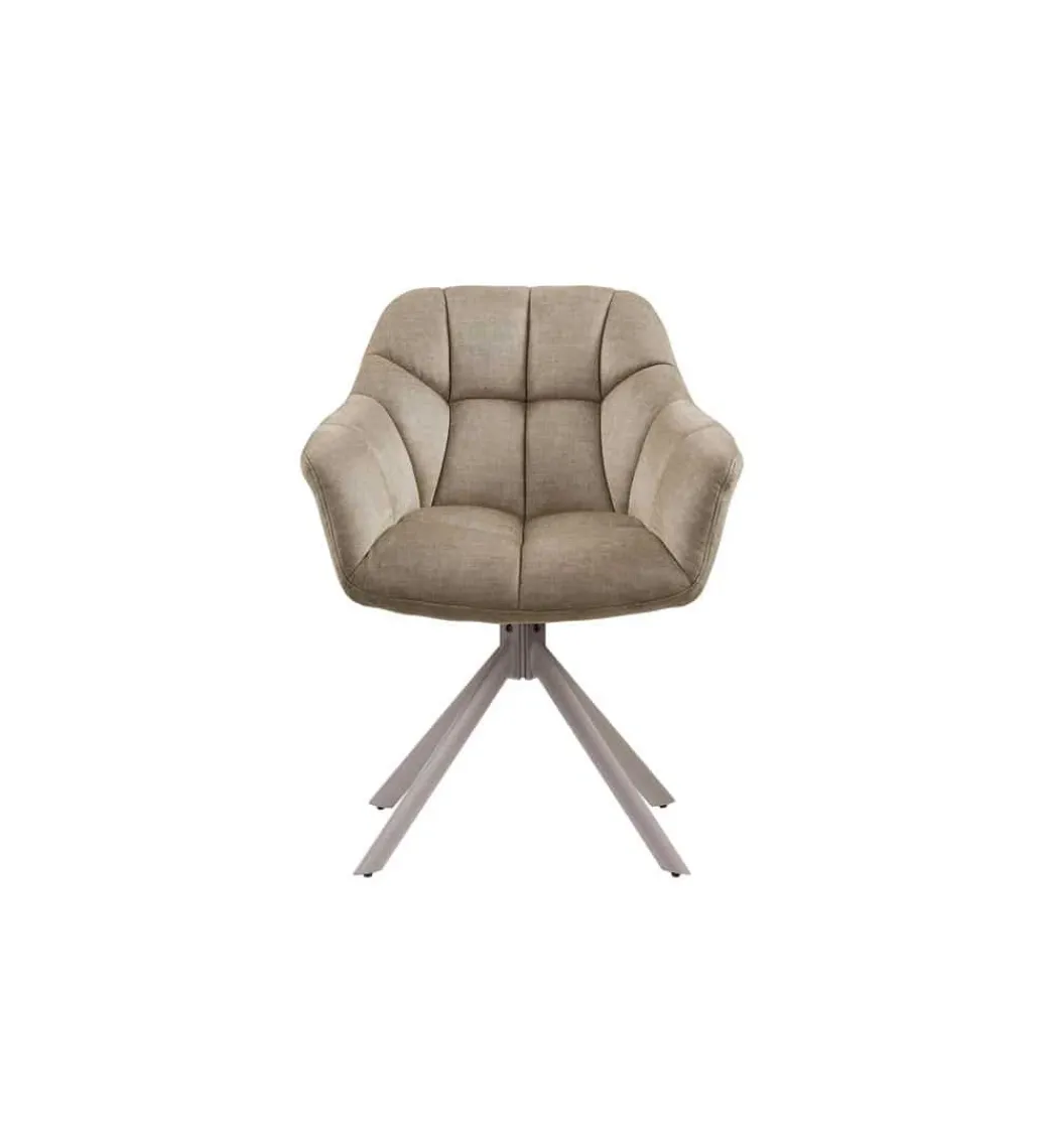 Krzesło obrotowe PAPILLON 83 cm 180 stopni beżowe szare*Invicta Interior Sale