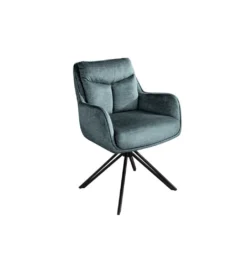 Krzesło obrotowe PROMETHEUS 88 cm 180 stopni welwet petrol*Invicta Interior Discount