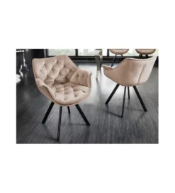 Krzesło obrotowe siedzisko 180 stopni The Dutch Comfort beżowe*Invicta Interior Best