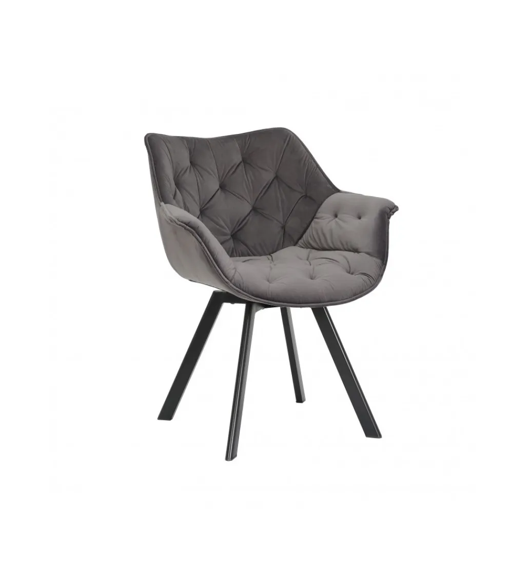 Krzesło obrotowe siedzisko 180 stopni The Dutch Comfort szare*Invicta Interior Online