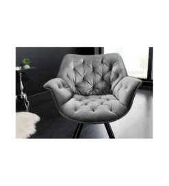 Krzesło obrotowe siedzisko 180 stopni The Dutch Comfort szare*Invicta Interior Online