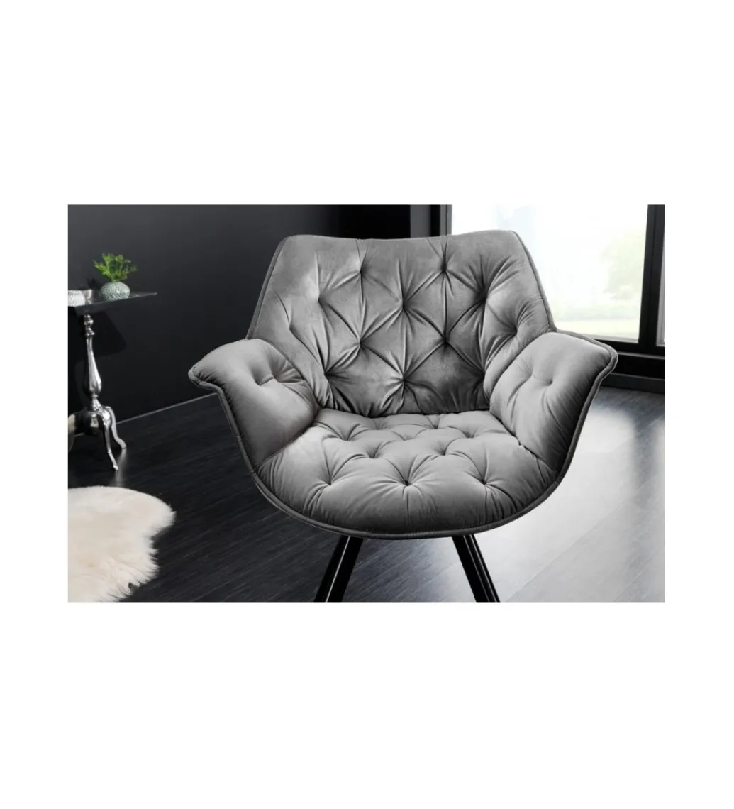 Krzesło obrotowe siedzisko 180 stopni The Dutch Comfort szare*Invicta Interior Online