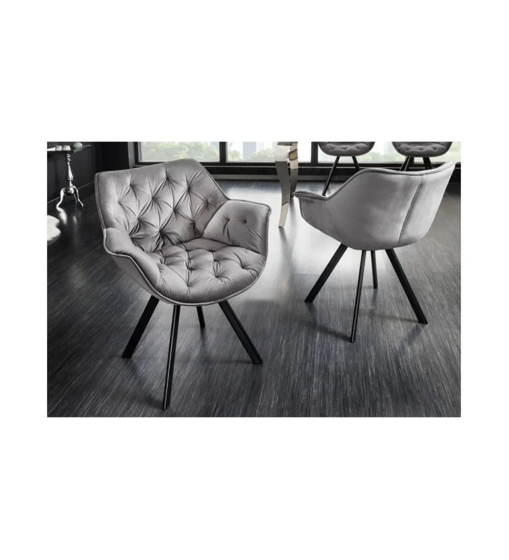 Krzesło obrotowe siedzisko 180 stopni The Dutch Comfort szare*Invicta Interior Online