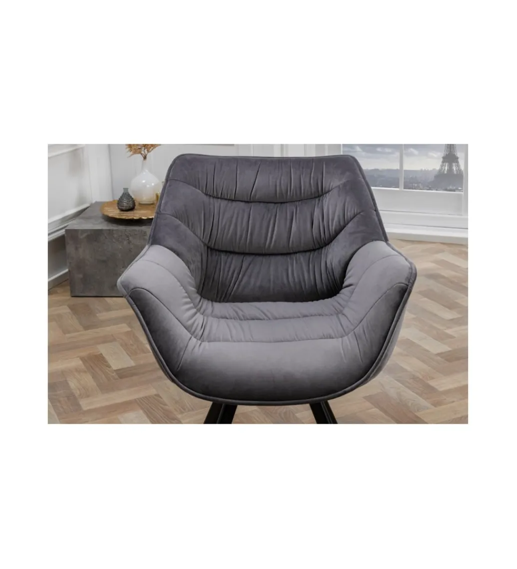 Krzesło obrotowe siedzisko 180 stopni The Dutch Comfort szare*Invicta Interior Outlet