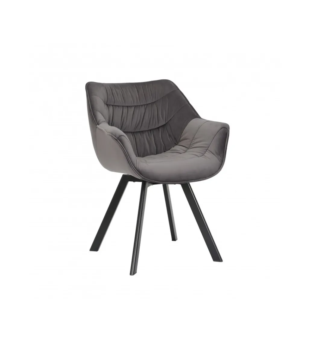 Krzesło obrotowe siedzisko 180 stopni The Dutch Comfort szare*Invicta Interior Outlet