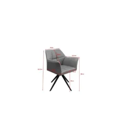 Krzesło obrotowe THINKTANK 82 cm szare*KARE Online