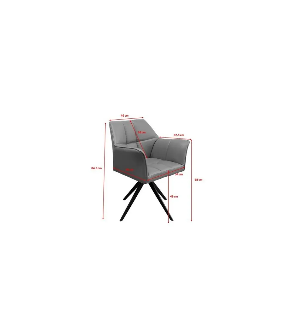 Krzesło obrotowe THINKTANK 82 cm szare*KARE Online