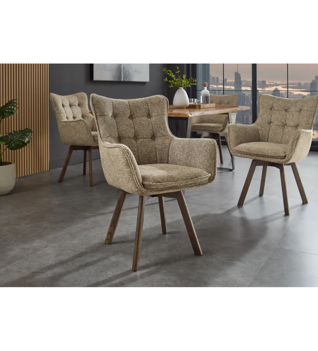 Krzesło obrotowe THOR jasny taupe*Invicta Interior Sale
