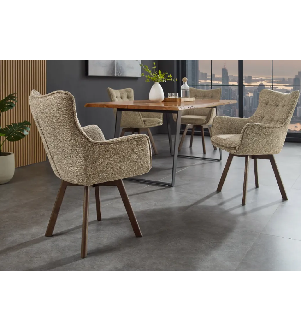 Krzesło obrotowe THOR jasny taupe*Invicta Interior Sale