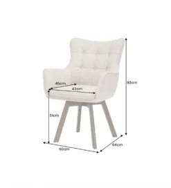 Krzesło obrotowe THOR jasny taupe*Invicta Interior Sale