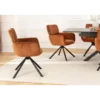 Krzesło obrotowe UNIQUE 180 stopni chenille rdzawo brązowy*Invicta Interior Clearance