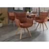 Krzesło obrotowe VOUGE brązowy rdzawy*Invicta Interior Outlet
