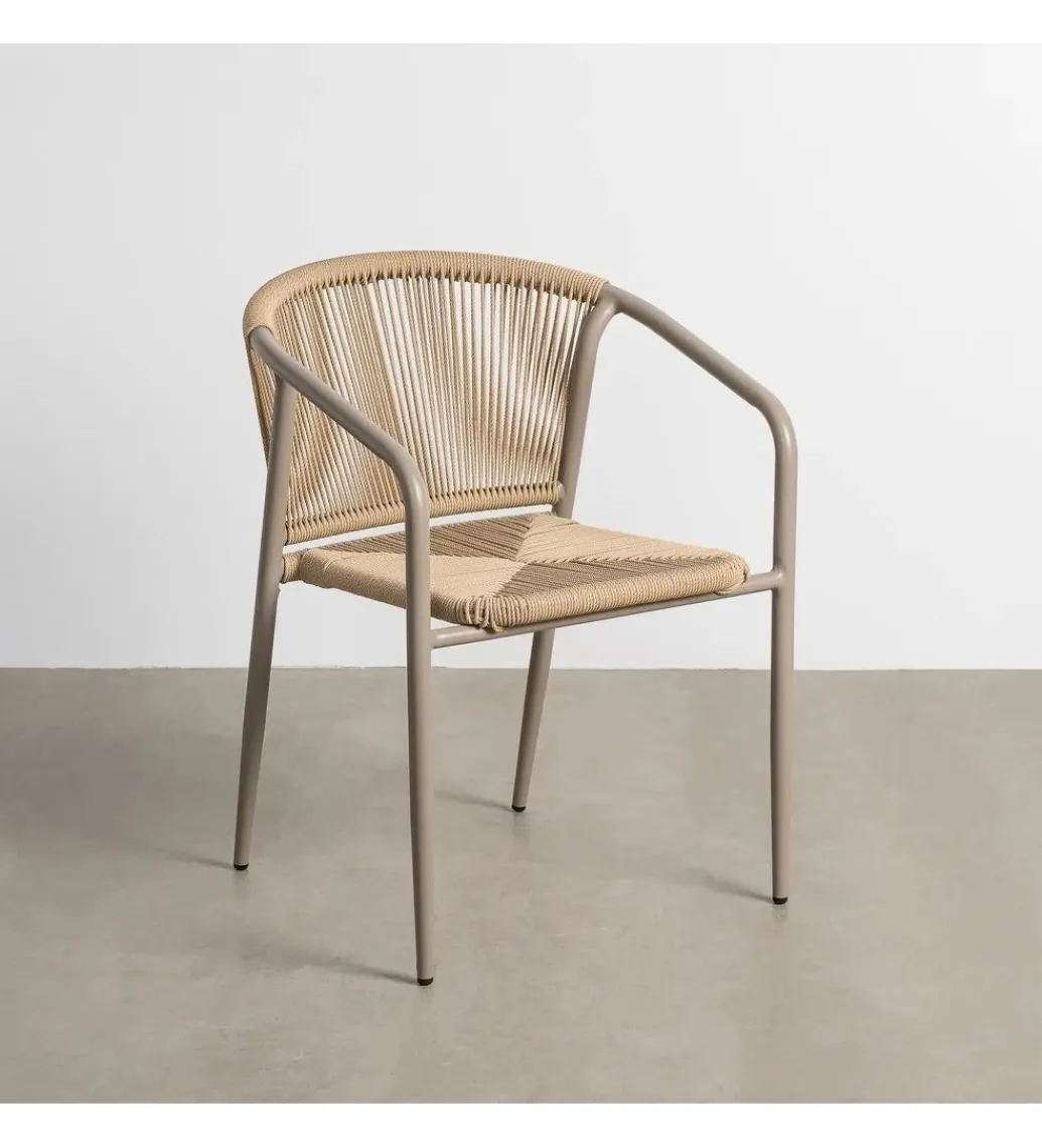 Krzesło ogrodowe APASENO 77 cm beżowe*Zona-Design Sale